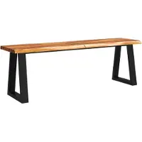 vidaXL Banc avec bord vivant 140 cm bois d'acacia massif