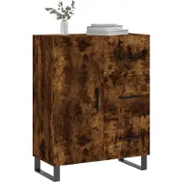 vidaXL Sideboard chêne fumé 69,5x34x90 cm bois composite