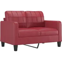 vidaXL Canapé 2 places vin rouge 120 cm similicuir
