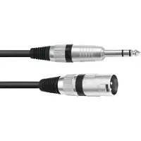 Omnitronic Câble adaptateur XLR(M)/Klinke stéréo 2m sw