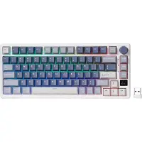 Royal Kludge Rkm75 Rgb Wireless Mechanical Keyboard, Silver Switch (Blue)