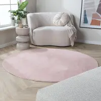 NATURL. Tapis rond lavable - Vivid Rose | Ø 80 cm | Rond | Pile courte