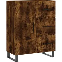 vidaXL Highboard chêne fumé 69,5x34x180 cm bois composite