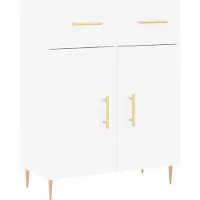 vidaXL Sideboard Blanc 69,5x34x90 cm Bois composite