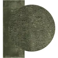 vidaXL Tapis HUARTE à poils courts doux et lavable vert forêt 80x200cm