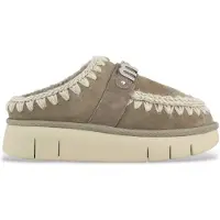 Mou pour femme. MU.FW531001A Sabots en cuir Bounce brun verdâtre (39), Marron, 3 à 5 cm, Aucun, Casuel