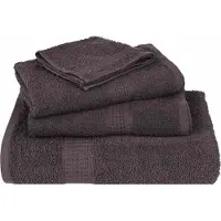 vidaXL Serviettes de sauna 4 pcs anthracite 80x200 cm 100% coton