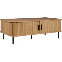 Beliani Table Basse En Bois Clair Bradley