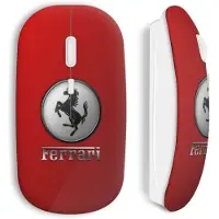 MANIACASE Souris Sans Fil - Ferrari - Cheval - Rouge - USB - Optique