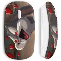 MANIACASE Souris Sans Fil Bugs Bunny Love Coeurs