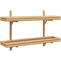vidaXL Étagère Murale avec étagère Marron 100 x 26 x 60 cm Bambou