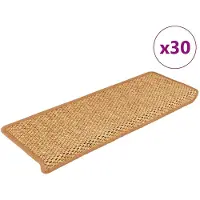 vidaXL Tapis d'escalier autocollants 30 pcs 65x21x4 cm orange