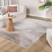 FRAAI Tapis moderne - Field Taupe | 80x150 cm | Rectangulaire | Pile courte