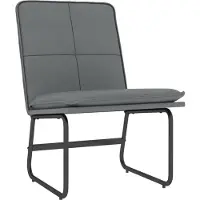 vidaXL Chaise Longue Gris 54x75x76 Cm Similicuir