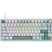 Royal Kludge Clavier gaming R75 Sky Cyan avec commutateurs marron