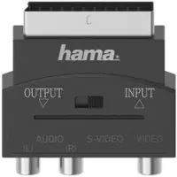 Hama Adaptateur vidéo, f. fem. SVHS/3 f. RCA fem. - f. péritel, 4 broches