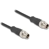 DeLOCK M12 Kabel X-kodiert 8 Pin Stecker zu Stecker PVC 2 m