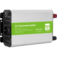 EnerGenie power adapter/inverter Auto 800W Aluminium noir EG-PWC800-01