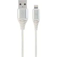 Gembird CC-USB2B-AMLM-2M-BW2 Câble Lightning Argent (2 m, USB 2.0)