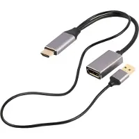 Gembird Adaptateur DisplayPort vers HDMI - - A-HDMIM-DPF-02 - 4K Ultra HD - Blanc - Professionnel