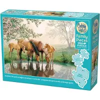 Cobble Hill Puzzle familial Famille de chevaux 350 pièces