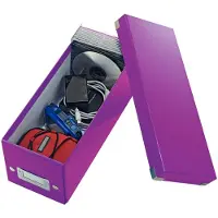 Leitz Boîte de rangement Click + Store , en carton, type CD, violet