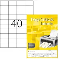 Topstick Étiquettes universelles TOP STICK, 52,5 x 29,7 mm, 100 feuilles