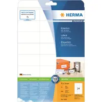 Herma Premium - Papier - mat - auto-adhésif permanent - blanc - 70 x 36 mm 600 étiquette(s) (25 feuille(s) x 24) étiquettes laminées