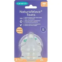 Lansinoh NaturalWave tétine pour biberon Fast 2 pcs
