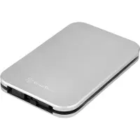 Silverstone Mammoth Series MMS02 - Boîtier de stockage - 2.5" (6.4 cm) (2.5"), Boîtier pour disques durs, Argent, Noir