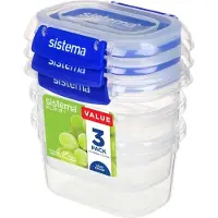Sistema Frischhaltedosen Set KLIP IT PLUS 3 x 400 ml blau