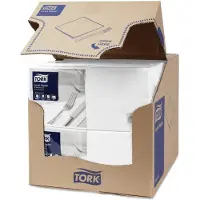 Tork Serviettes Soft Advanced 477149, 2 plis, 1/4 de pli, gaufrées, L 330 x l 330 mm, papier FSC, blanc, 10 x 200 pièces
