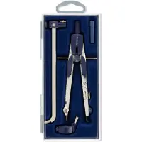 Staedtler Compas à réglage rapide 553 02, mécanisme à bouton-poussoir, Compas, Argent