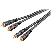 Wentronic Cable Audio 2xrca Compatible 1,5m M/m (noir)
