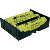 MPD BK-18650-PC6 Porte-piles 3x 18650 montage traversant THT (L x l x H) 77.7, Pile : accessoires, Noir