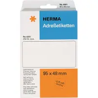 Herma - Etiquettes adresses, 95x48mm, plié en zigzag, blanches, 250