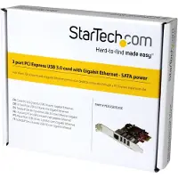 StarTech.com STARTECH Carte PCI Express à 3 ports USB 3.0 et 1 port Gigabit Ethernet avec UASP - Adaptateur PCIe 3x USB 1x GbE