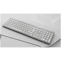 Cherry DW 9100 SLIM - Ensemble clavier et souris - sans fil - 2.4 GHz, Bluetooth 4.2 - QWERTY - GB - blanc, argenté