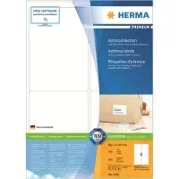 Herma Address Labels 100 Sheets Din A4 Tag 99.1x139 Mm 400 Units Blanc