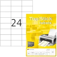Topstick Étiquettes universelles TOP STICK, 70 x 37 mm, blanc, 100 feuilles