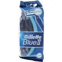 Gillette Blue II Rasoir jetable, revêtement chromé, 10 pièces - Rasage efficace et doux