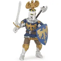 Papo Figurine Chevalier au casque d'aigle bleu 7cm - dès 3 ans
