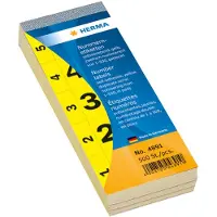 Herma bloc de numérotation, autocollant, 28 x 56 mm, jaune
