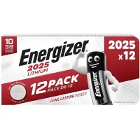 Energizer Pile bouton CR2025, blister de 12