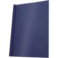 Pavo Thermobindemappe, Lederstruktur, DIN A4, 3 mm, blau Rückseite: Lederoptik Karton, Vorderseite: tran, Relieuse : accessoires, Bleu