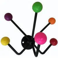 Home>it Home&gtit Garderobenständer 6 Haken schwarz, multi