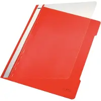 Leitz Chemise à lamelles 4191 , format A4, PVC, 25 p., rouge