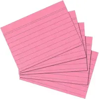 Herlitz Fiches, DIN A5, lignées, rouges en papier, 170 g-qm, sans bois, couleur de la ligne : bleu, double (A5, 170 g/m²)