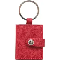 Deknudt Unisexe, Porte-clés, Porte-clés 3,5x4,5x4,5 simili cuir S59NS4, Rouge