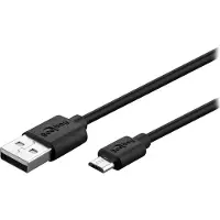 Goobay 72227 Câble de synchronisation et de charge rapide Micro USB, noir, 1 m - pour appareils Android, noir